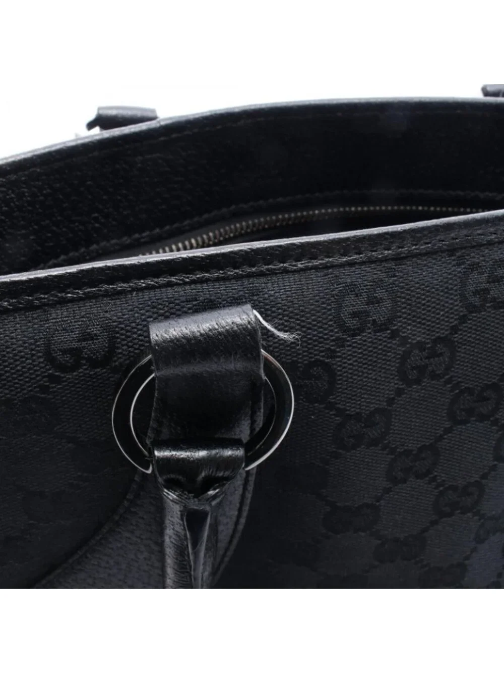 Gucci Handbag GG Canvas Black Tote - Picture 6 of 11